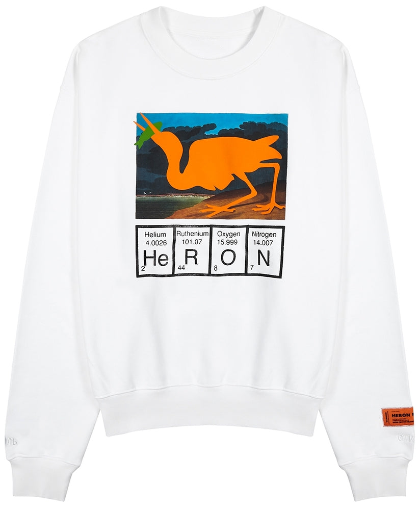 Heron Preston Cutout Logo Sweatshirt White Hemingco
