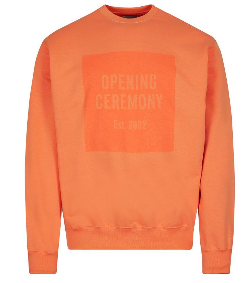 Opening Ceremony Box Logo Sweatshirt: ORANGE