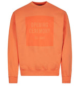 Opening Ceremony Box Logo Sweatshirt: ORANGE
