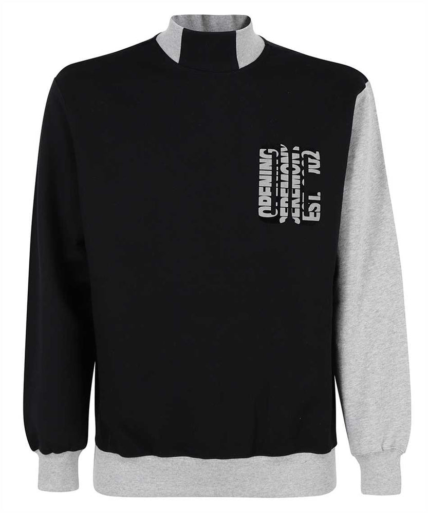 Opening Ceremony Small Text Turtleneck Sweatshirt Black/Grey HemingCo