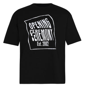 Opening Ceremony Warped Logo T-Shirt Black HemingCo
