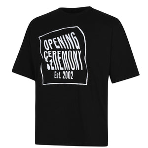 Opening Ceremony Warped Logo T-Shirt: BLACK