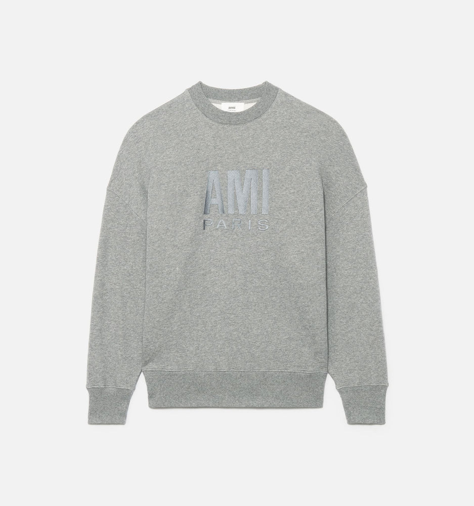 Ami Paris Large Logo Sweatshirt Grey HemingCo