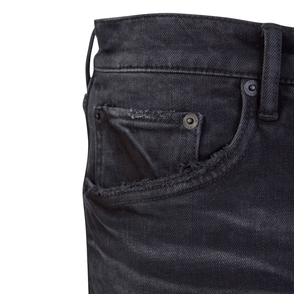 Purple Brand Resin Knee Slit Jeans Black HemingCo