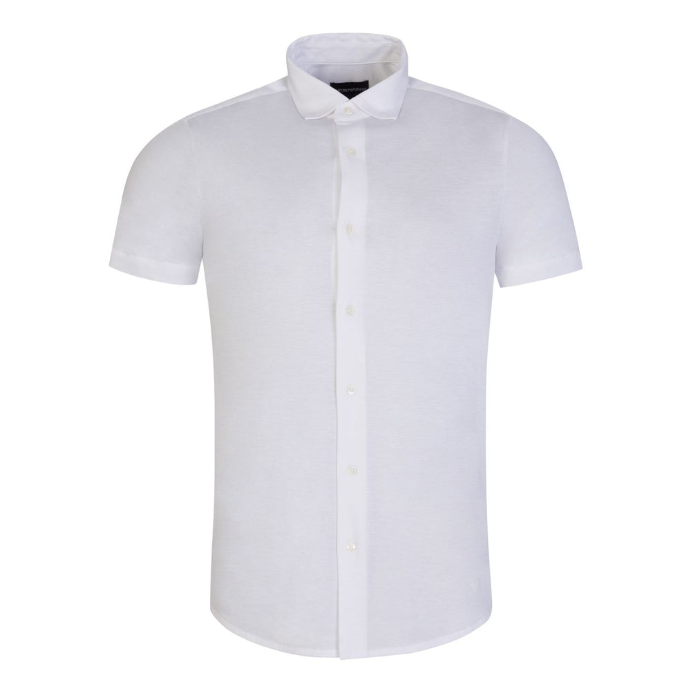 Emporio Armani Essentials Full Button Polo Shirt White HemingCo