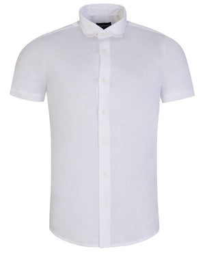 Emporio Armani Essentials Full Button Polo Shirt White HemingCo