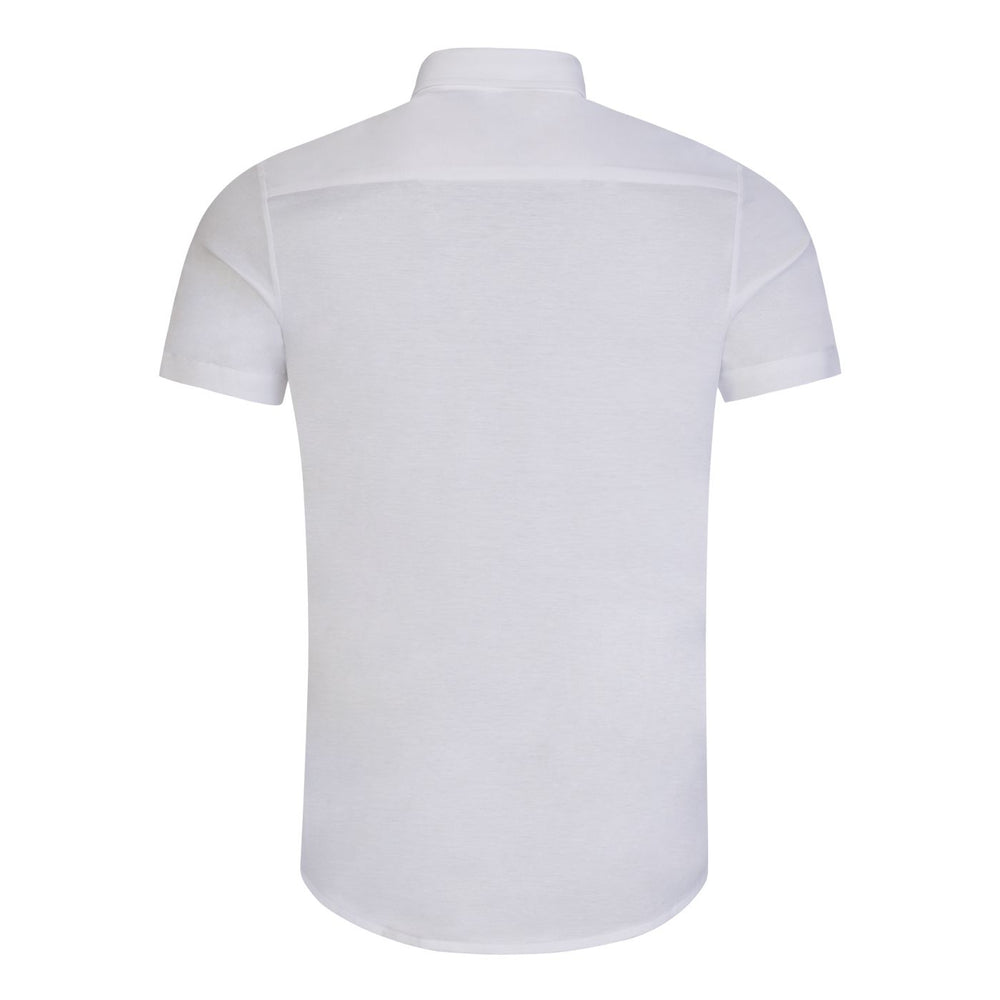 Emporio Armani Essentials Full Button Polo Shirt White HemingCo