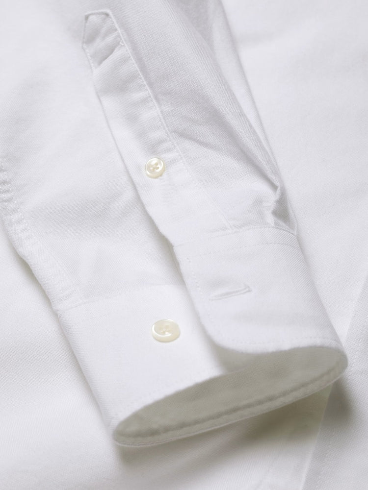 Nudie Jeans John Button Down Oxford Shirt: OFF WHITE