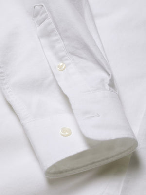 Nudie Jeans John Button Down Oxford Shirt: OFF WHITE