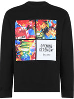 Opening Ceremony 4 Box Print Sweatshirt Black HemingCo